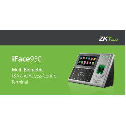 بصمة موظفين إصبع + كف + وجهه +اكسس كنترول ZKT IFace 950 plus